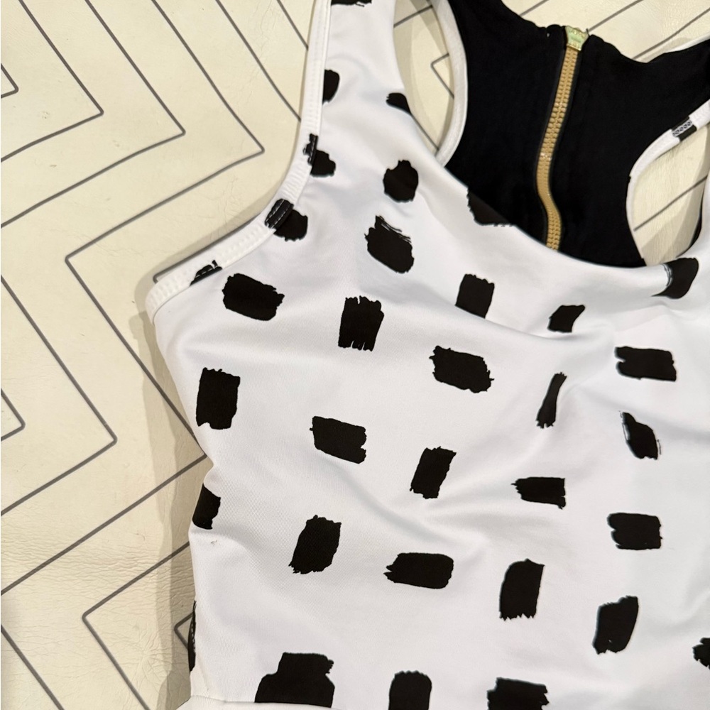 Albion White and Black One Piece Swimsuit - Picture 6 of 14
